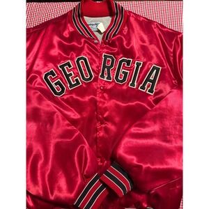 Vintage 80's Swingster Georgia Bulldogs UGA Dawgs Bomber Jacket Mens XL USA Made